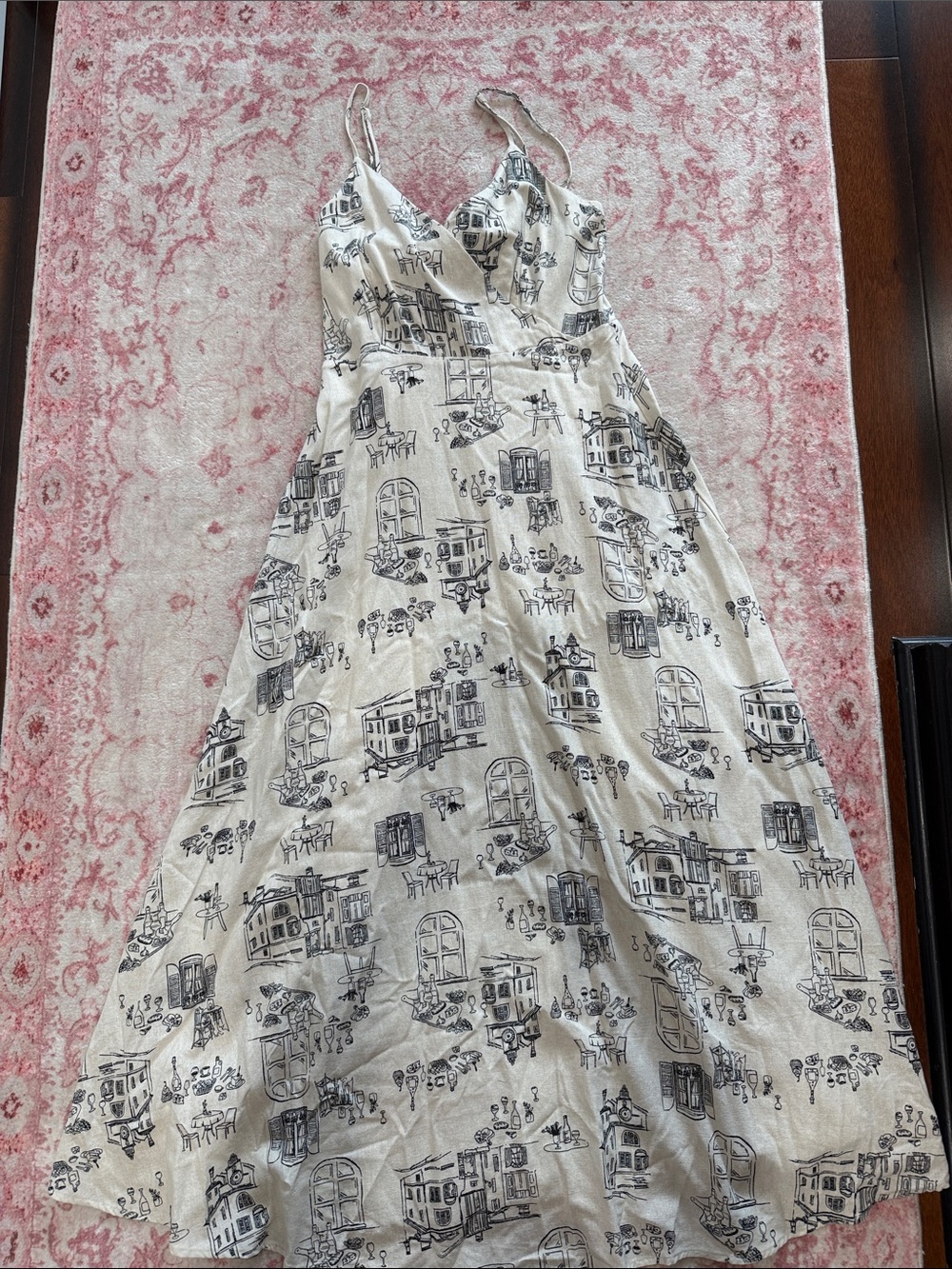 Women’s Cream Printed TOILE MIDI DRESS NEW!